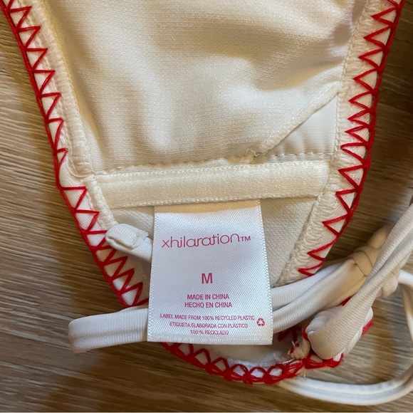 Xhilaration Red White and Blue Crochet Top Bikini Set - Picture 4 of 6